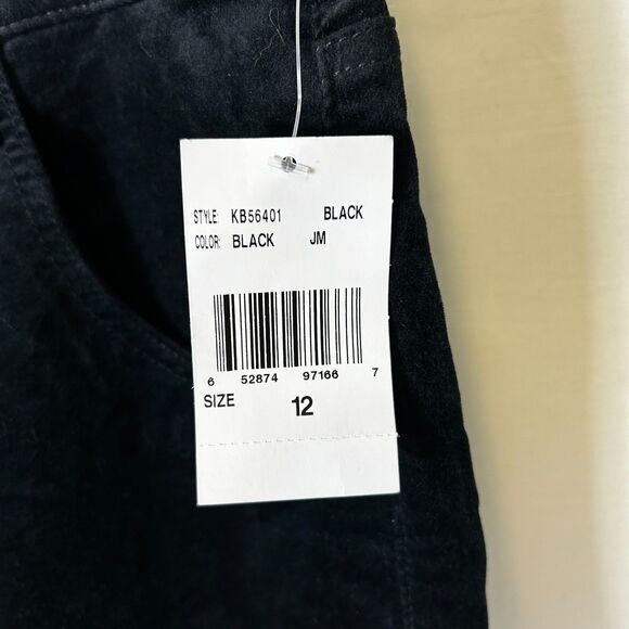 Kut From The Kloth NWT Women's Black Velvet High Rise Flare Jeans Size 12 - Picture 7 of 15